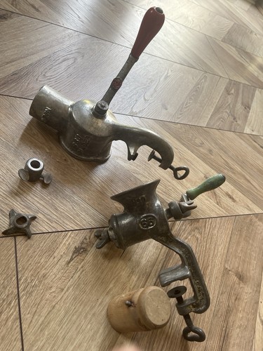 Vintage rustic meat grinders - rustic,